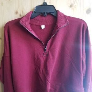 Red long sleeve sweater